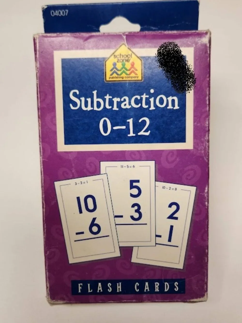 School Zone Subtraction 0-12 Flash Cards Math Skills Educational Fun Gift Stocki